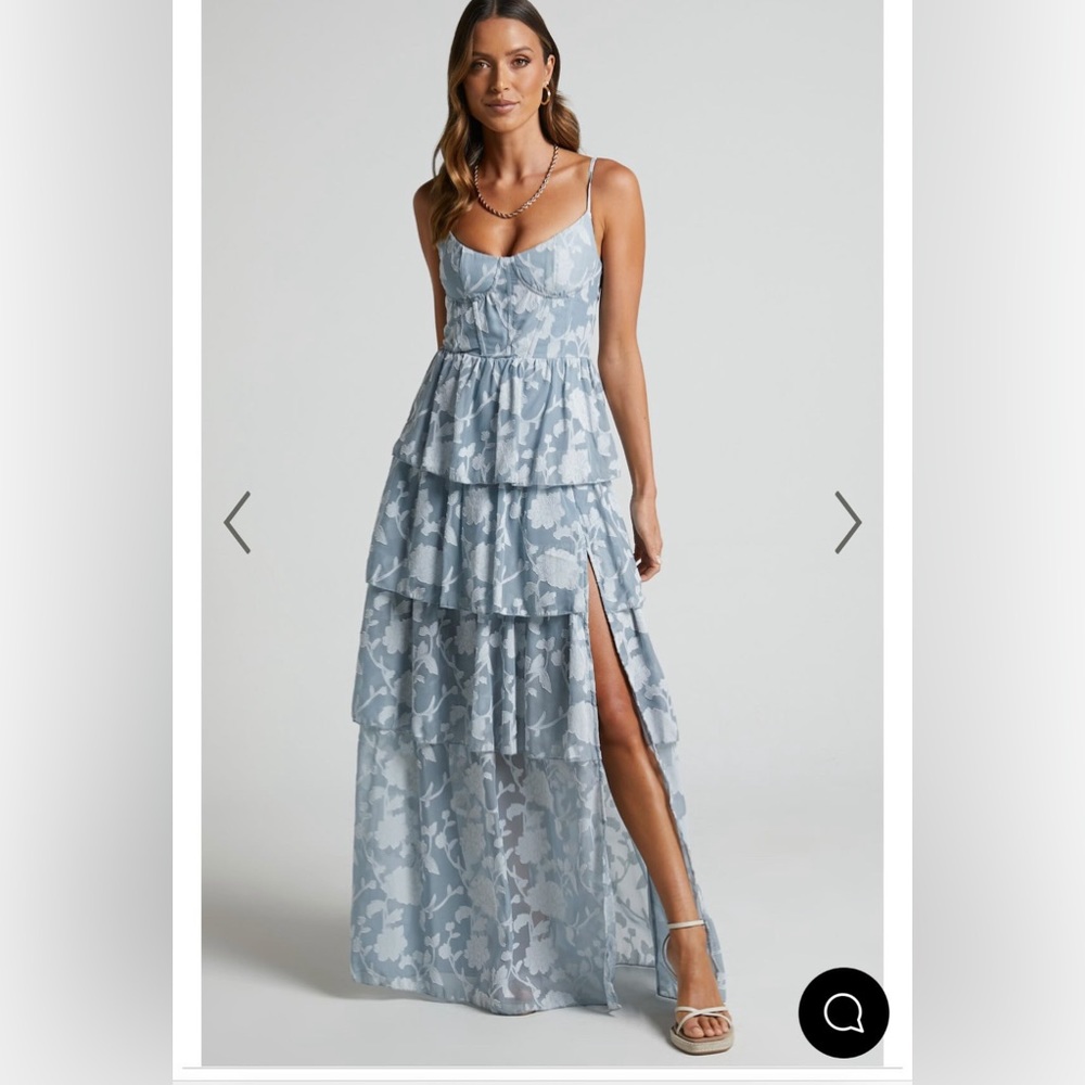 Showpo Femme Formal Maxi Dress - light blue